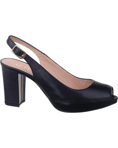 Sandalias de Mujer UNISA DESTALONADO TACON 7 CMTS NEGRO