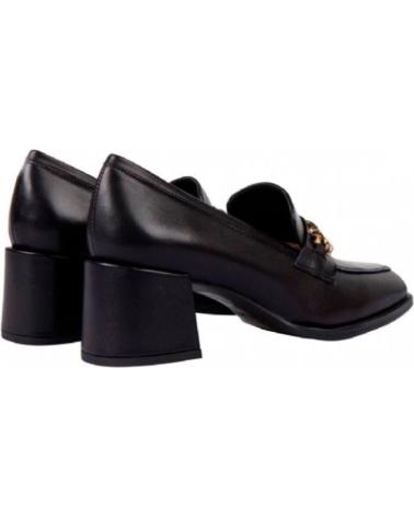 Zapatos de tacón de Mujer UNISA MOCASIN PIEL TACON 5 CM NEGRO