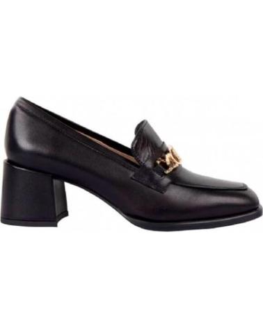 Zapatos de tacón de Mujer UNISA MOCASIN PIEL TACON 5 CM NEGRO