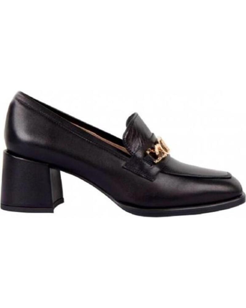 Zapatos de tacón de Mujer UNISA MOCASIN PIEL TACON 5 CM NEGRO