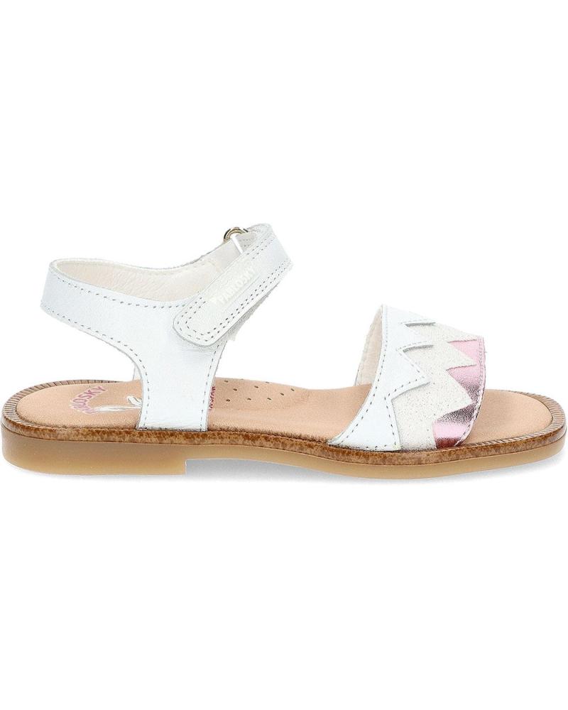 Sandali per Bambina PABLOSKY SANDALIA CON VELCRO NAPA NACAR BLANCO