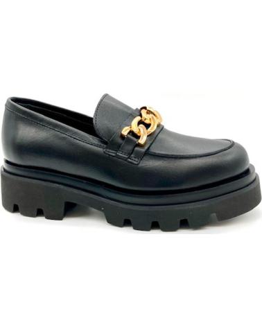 Zapatos de Mujer ALOHAS MOCASIN ANTIFAZ METAL NEGRO