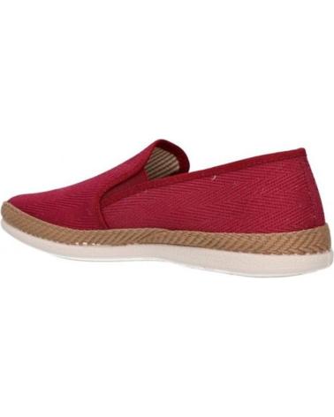 Zapatos de Hombre ROAL COPETE BANDA ESPIGA LONA BURDEOS AZUL