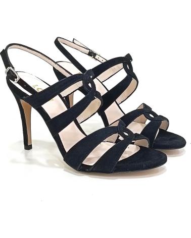 Sandalias de Mujer LODI SANDALIA DE VESTIR DE TIRAS ANTE TACON NEGRO