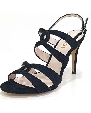Sandalias de Mujer LODI SANDALIA DE VESTIR DE TIRAS ANTE TACON NEGRO