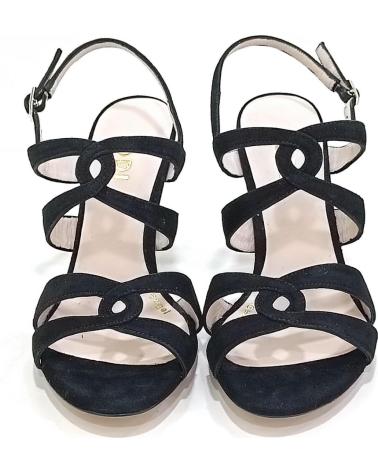 Sandalias de Mujer LODI SANDALIA DE VESTIR DE TIRAS ANTE TACON NEGRO
