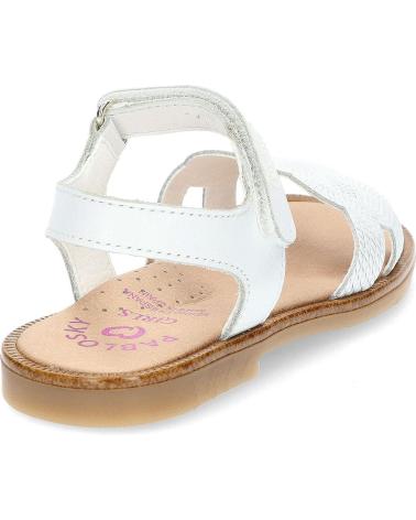 Sandalen für Mädchen PABLOSKY SANDALIA CON VELCRO NAPA NACAR BLANCO