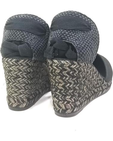 Sandalias de Mujer GAIMO ALPARGATA FABRICADA EN TEXTIL CON CUNA DE YUTE PIQUE NEGRO