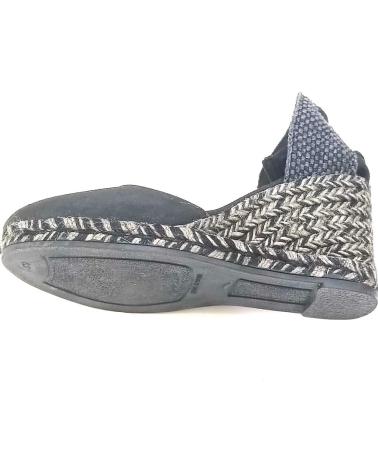 Sandalias de Mujer GAIMO ALPARGATA FABRICADA EN TEXTIL CON CUNA DE YUTE PIQUE NEGRO