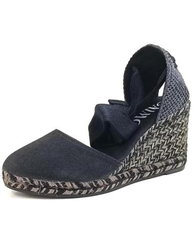 Sandalias de Mujer GAIMO ALPARGATA FABRICADA EN TEXTIL CON CUNA DE YUTE PIQUE NEGRO
