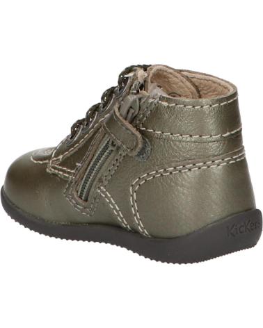 Bottines pour Fille et Garçon KICKERS 653099-10 BONZIP-2 123 GRIS METALLISE