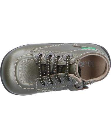 Bottines pour Fille et Garçon KICKERS 653099-10 BONZIP-2 123 GRIS METALLISE