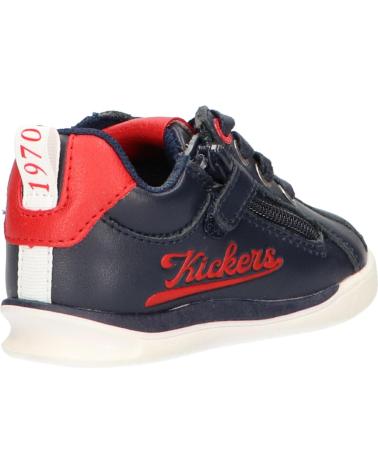 Sportschuhe für Mädchen und Junge KICKERS 597374-10 CHICAGO BB 103 MARINE-ROUGE