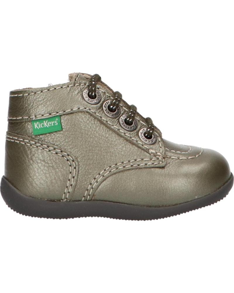 Bottines pour Fille et Garçon KICKERS 653099-10 BONZIP-2 123 GRIS METALLISE