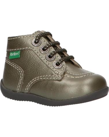 Bottines pour Fille et Garçon KICKERS 653099-10 BONZIP-2 123 GRIS METALLISE
