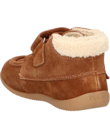 Botines de Niña y Niño KICKERS 735000-10 BAMBA FUR 116 CAMEL CLAIR