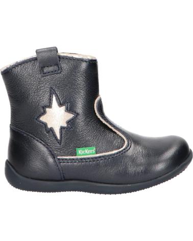 Botas de Niña y Niño KICKERS 735120-10 BIBOOTS 102 MARINE METALLISE
