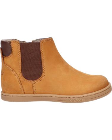 Stivali per Bambina e Bambino KICKERS 738640-10 TACKBOOT 116 CAMEL MARRON