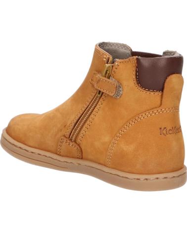 Stivali per Bambina e Bambino KICKERS 738640-10 TACKBOOT 116 CAMEL MARRON