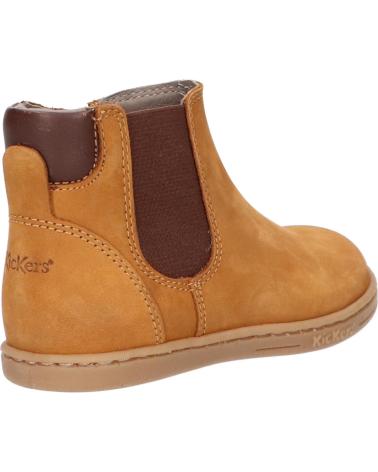 Stivali per Bambina e Bambino KICKERS 738640-10 TACKBOOT 116 CAMEL MARRON