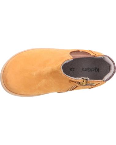 Stivali per Bambina e Bambino KICKERS 738640-10 TACKBOOT 116 CAMEL MARRON
