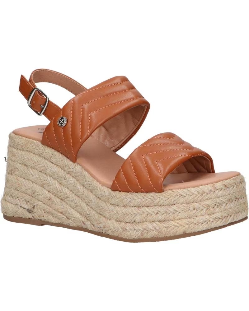 Sandali-eleganti-da-donna-XTI-SANDALO CON ZEPPA XTI 44313 TRAPUNTA CAMEL CAMEL-C-CAMEL