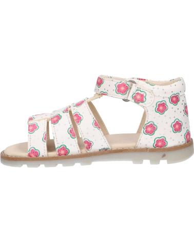 girl Sandals KICKERS 860664-10 NOOPI 32 BLANC CASSE FLO