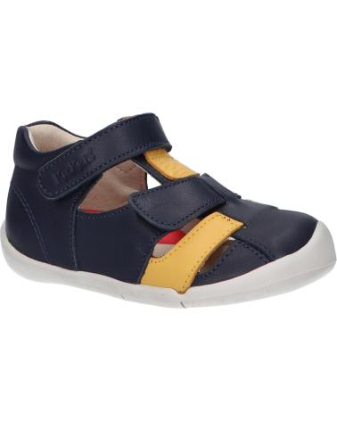 Sandali per Bambino KICKERS 858392-10 WASABOU 103 MARINE JAUNE