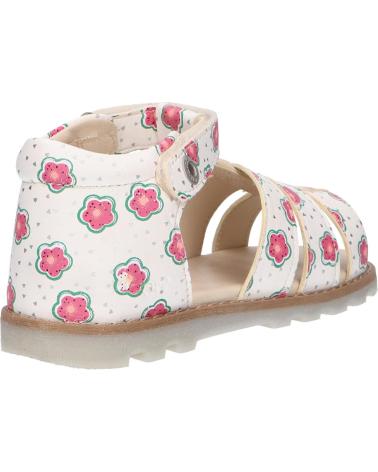 girl Sandals KICKERS 860664-10 NOOPI 32 BLANC CASSE FLO