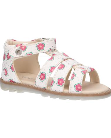 girl Sandals KICKERS 860664-10 NOOPI 32 BLANC CASSE FLO