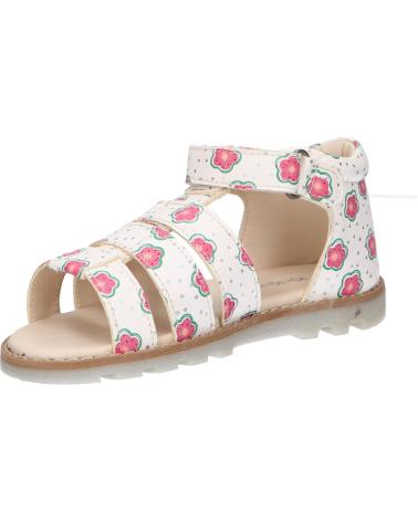 girl Sandals KICKERS 860664-10 NOOPI 32 BLANC CASSE FLO