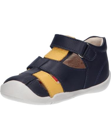 Sandali per Bambino KICKERS 858392-10 WASABOU 103 MARINE JAUNE