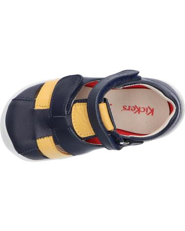 Sandali per Bambino KICKERS 858392-10 WASABOU 103 MARINE JAUNE