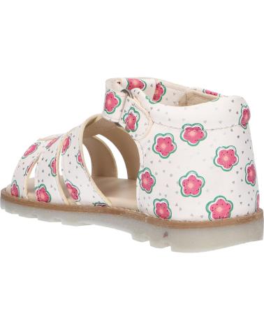 girl Sandals KICKERS 860664-10 NOOPI 32 BLANC CASSE FLO