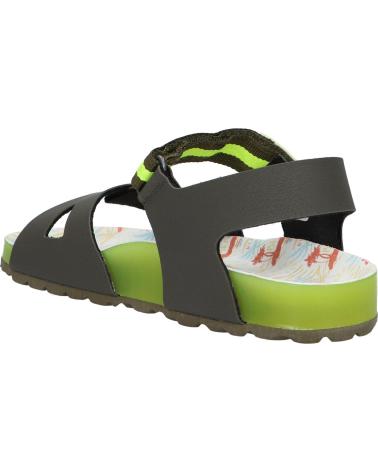 girl and boy Sandals KICKERS 894911-30 SOSTREET 202 KAKI JAUNE SURF