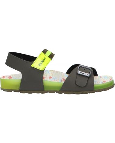 Sandali per Bambina e Bambino KICKERS 894911-30 SOSTREET 202 KAKI JAUNE SURF
