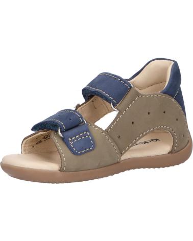Sandali per Bambino KICKERS 785408-10 BOPING-2 GOLF NUBUCK 203 KAKI BLEU