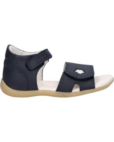 girl Sandals KICKERS 927220-10 BIGKRATCH COW SUNFLOWE 102 MARINE FONCE