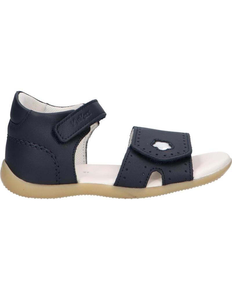 girl Sandals KICKERS 927220-10 BIGKRATCH COW SUNFLOWE 102 MARINE FONCE