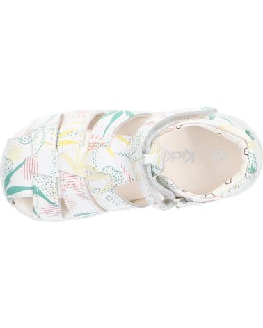Sandali per Bambina e Bambino KICKERS 895392-10 BIGFLO-2 COW NAPPA 33 BLANC SUNSHINE