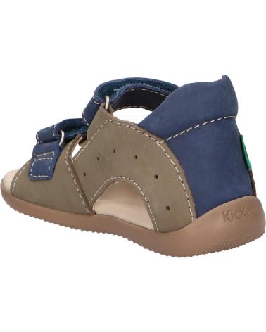 Sandali per Bambino KICKERS 785408-10 BOPING-2 GOLF NUBUCK 203 KAKI BLEU