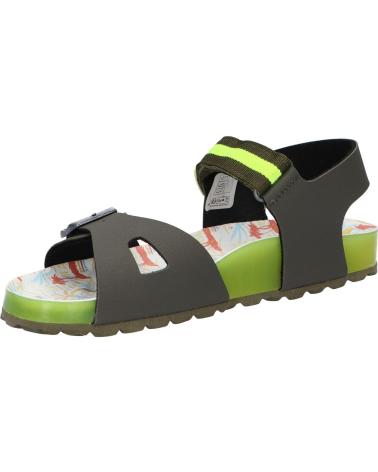 girl and boy Sandals KICKERS 894911-30 SOSTREET 202 KAKI JAUNE SURF