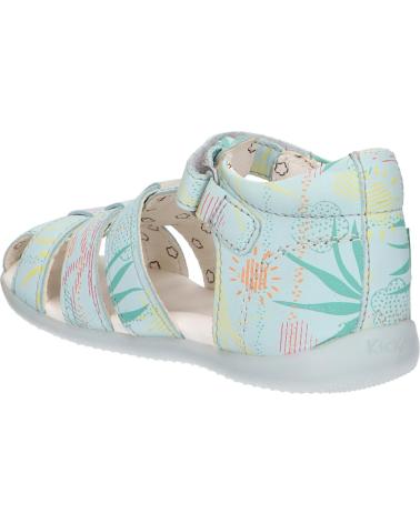 Sandali per Bambina e Bambino KICKERS 895392-10 BIGFLO-2 COW NAPPA 53 BLEU CLAIR SUNS