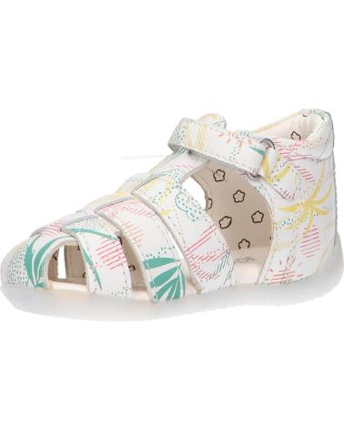 Sandali per Bambina e Bambino KICKERS 895392-10 BIGFLO-2 COW NAPPA 33 BLANC SUNSHINE