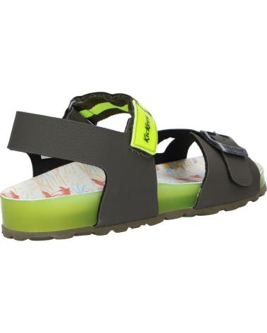 girl and boy Sandals KICKERS 894911-30 SOSTREET 202 KAKI JAUNE SURF