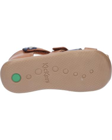 Sandalias de Niño KICKERS 927262-10 BIPOD CUIR COW A 116 CAMEL BLEU