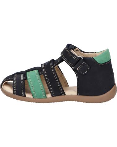 Sandali per Bambino KICKERS 927261-10 BIPOD CUIR GOLF NUBUCK 101 MARINE VERT