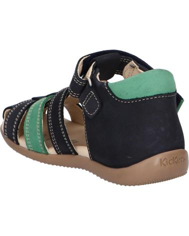 Sandali per Bambino KICKERS 927261-10 BIPOD CUIR GOLF NUBUCK 101 MARINE VERT