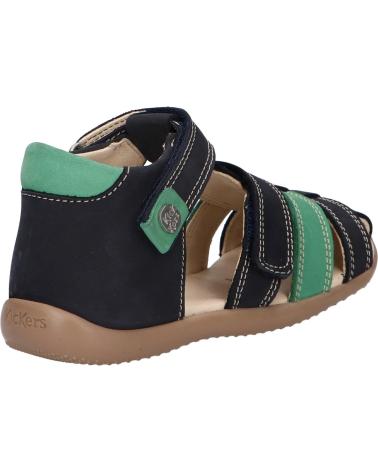 Sandali per Bambino KICKERS 927261-10 BIPOD CUIR GOLF NUBUCK 101 MARINE VERT