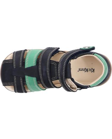 Sandali per Bambino KICKERS 927261-10 BIPOD CUIR GOLF NUBUCK 101 MARINE VERT